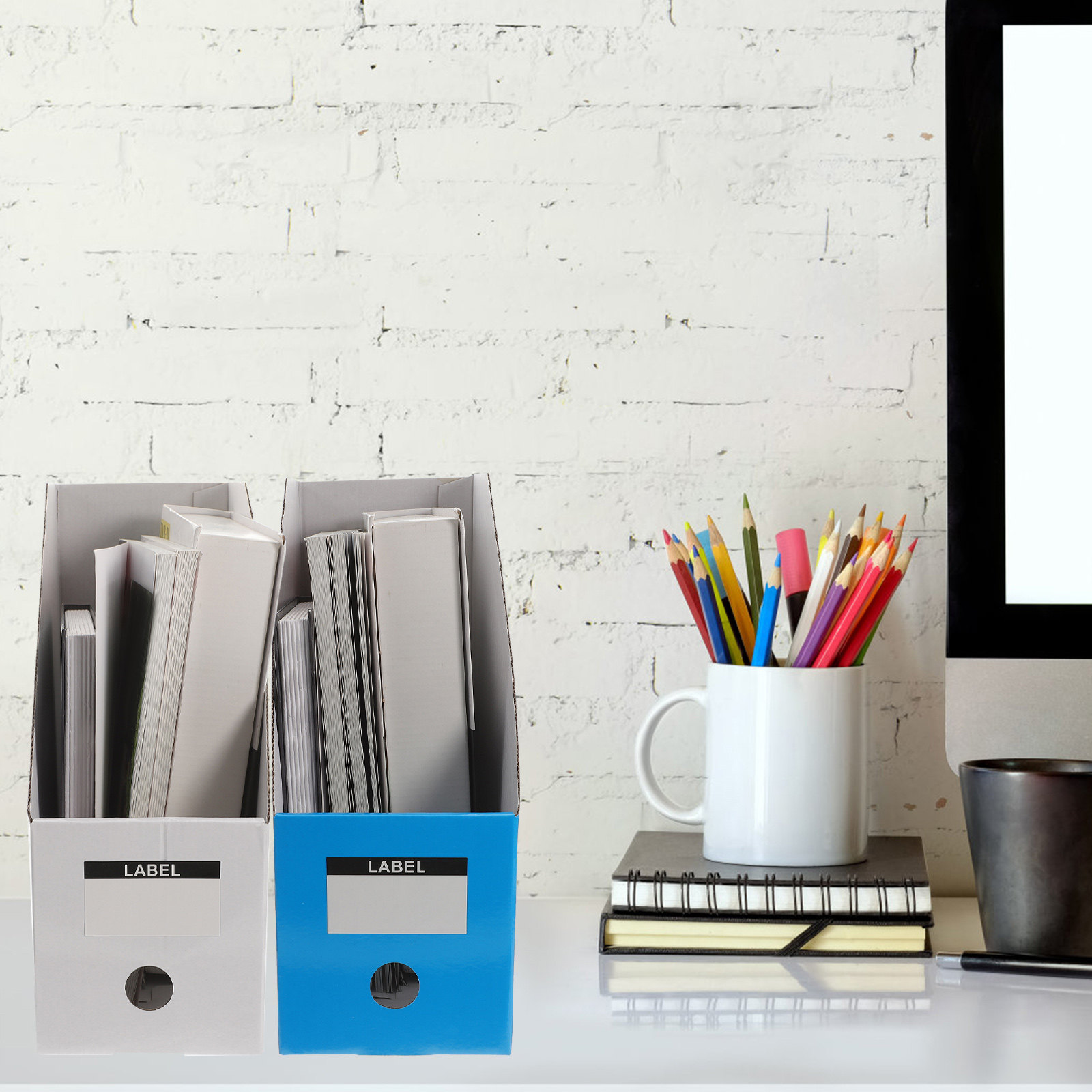 Magazine Holder Rack - 3 قطع منظم ملفات للمكتب، رف