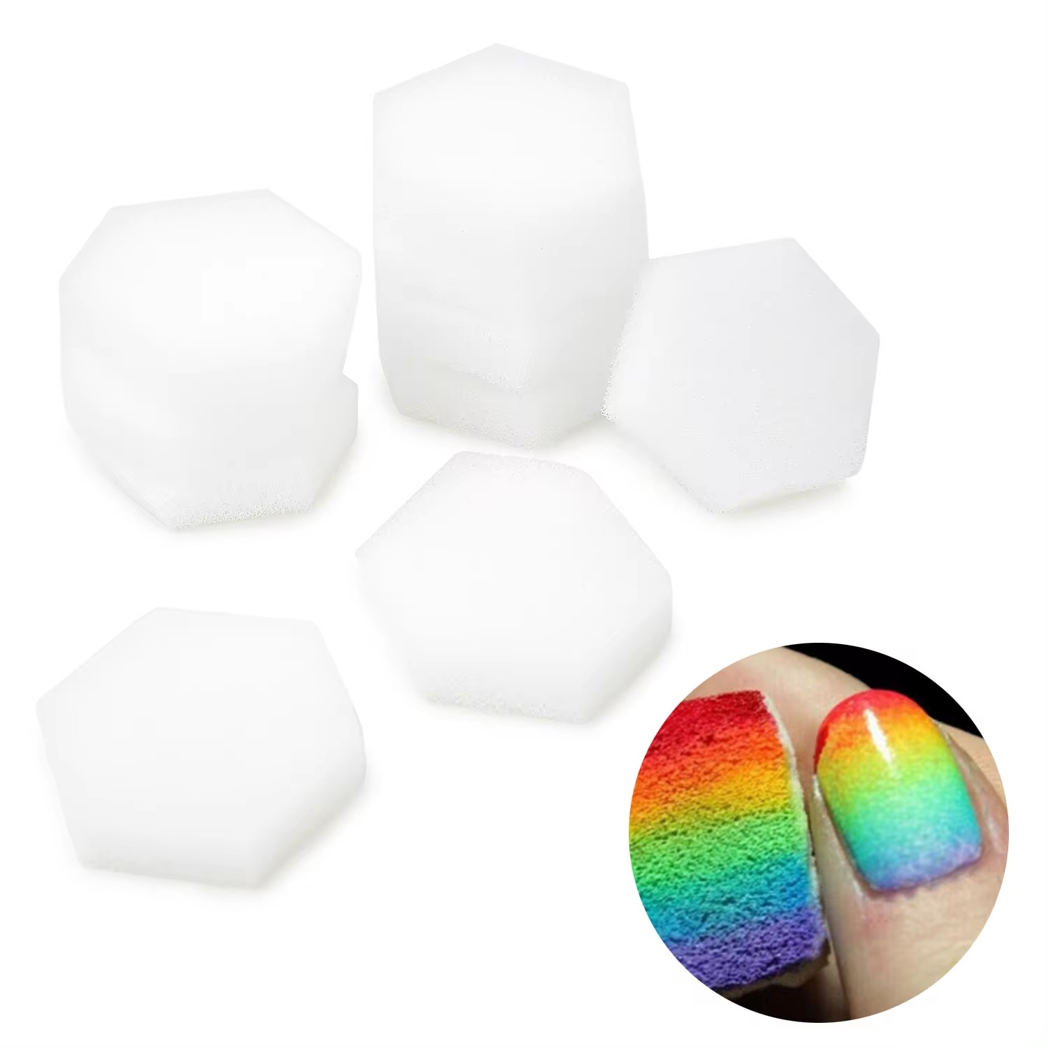 Gel Refill Pack - 80 قطعة من الإسفنج الناعم السداسي،
