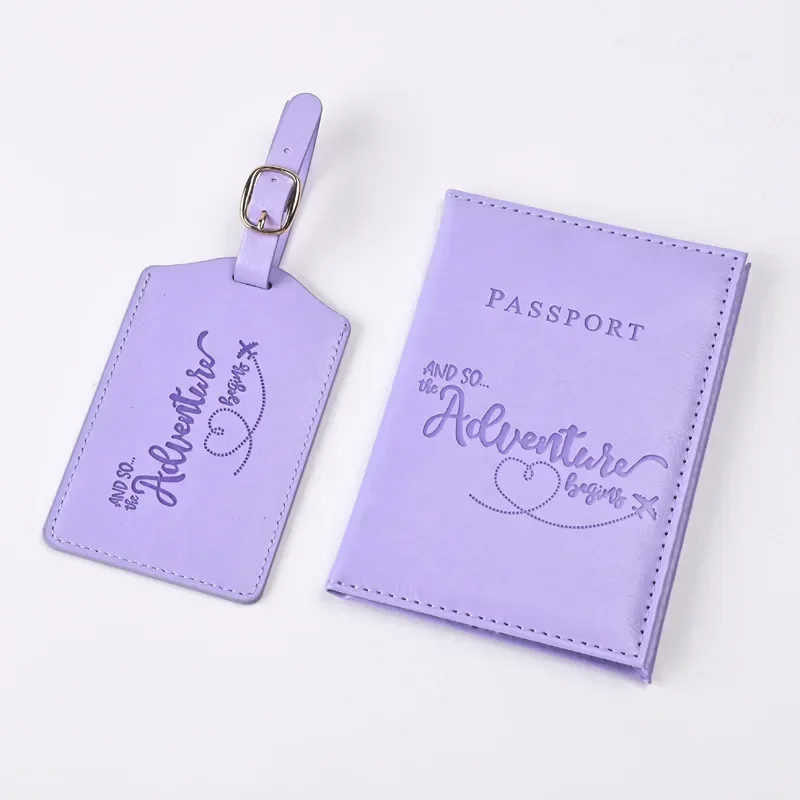 Index Card Holder - جديد الأرجواني بو الجلود حامل جواز