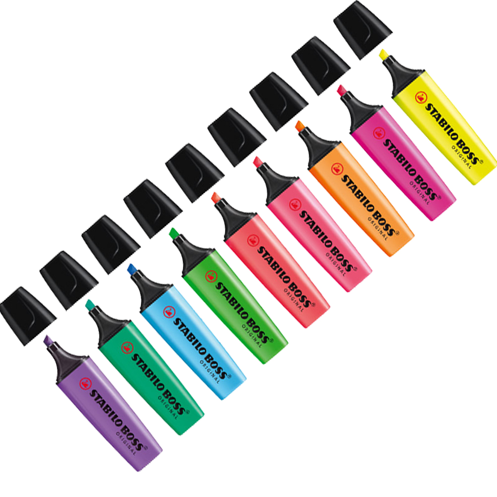 1 قطعة هيغليغتر ستابيلو الألما - مراجعة Stabilo Marker Boss وسعره