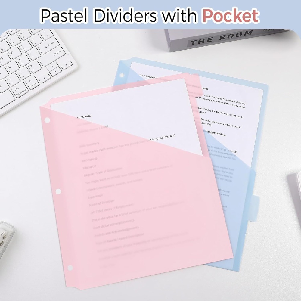 8 قطع من فواصل الملفات البلاست - مراجعة Tab Divider A4 وسعره