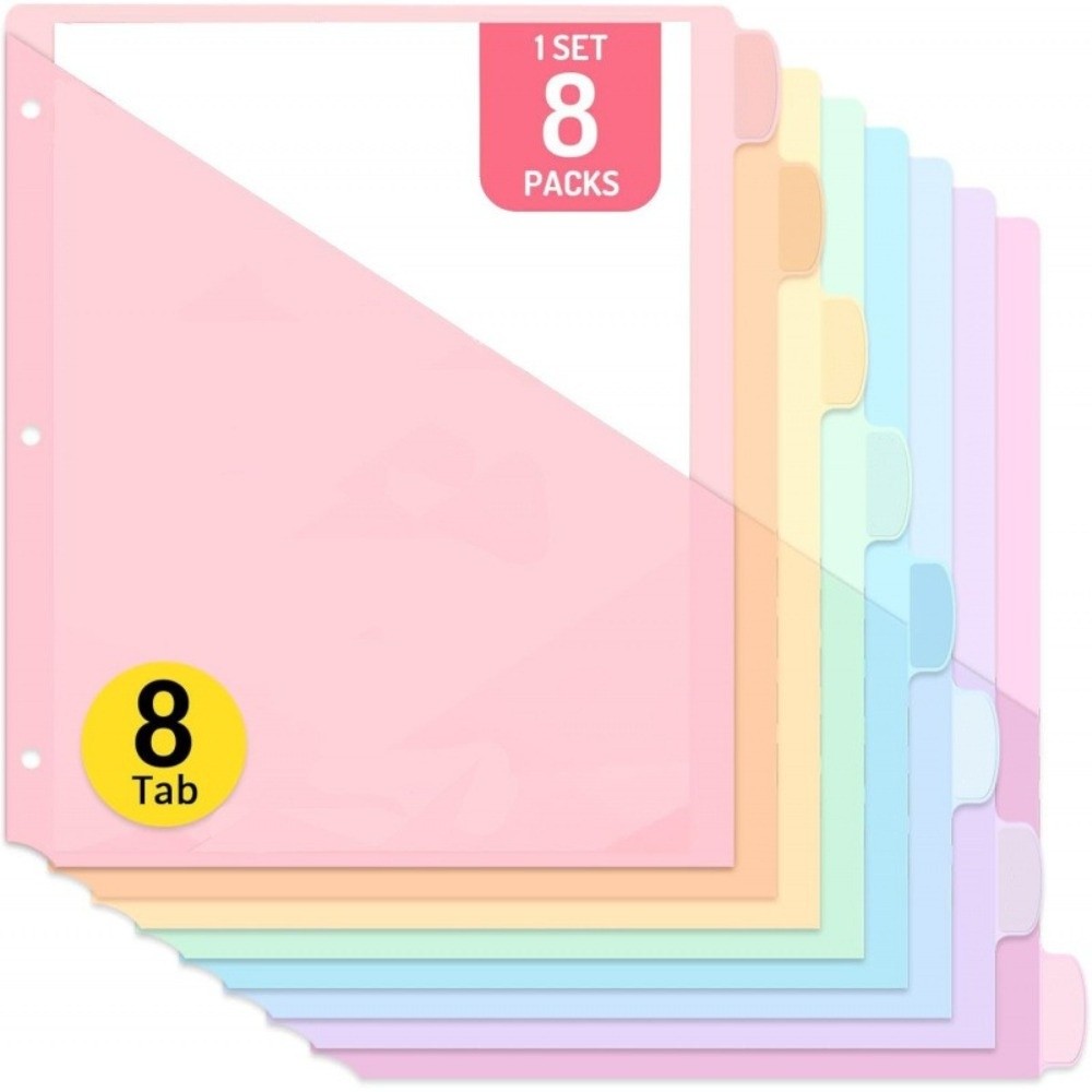8 قطع من فواصل الملفات البلاست - مراجعة Tab Divider A4 وسعره
