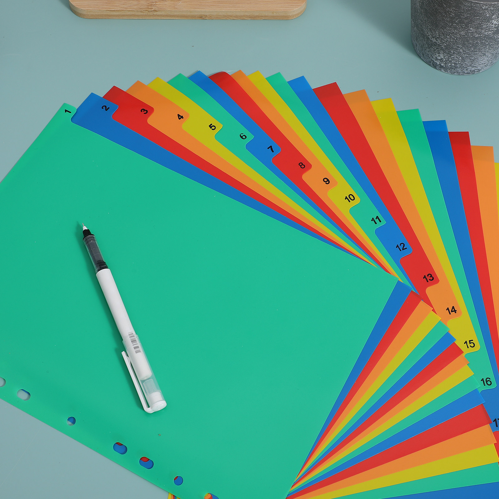 20 صفحة من فواصل الأوراق البلا - مراجعة Tab Divider A4 وسعره