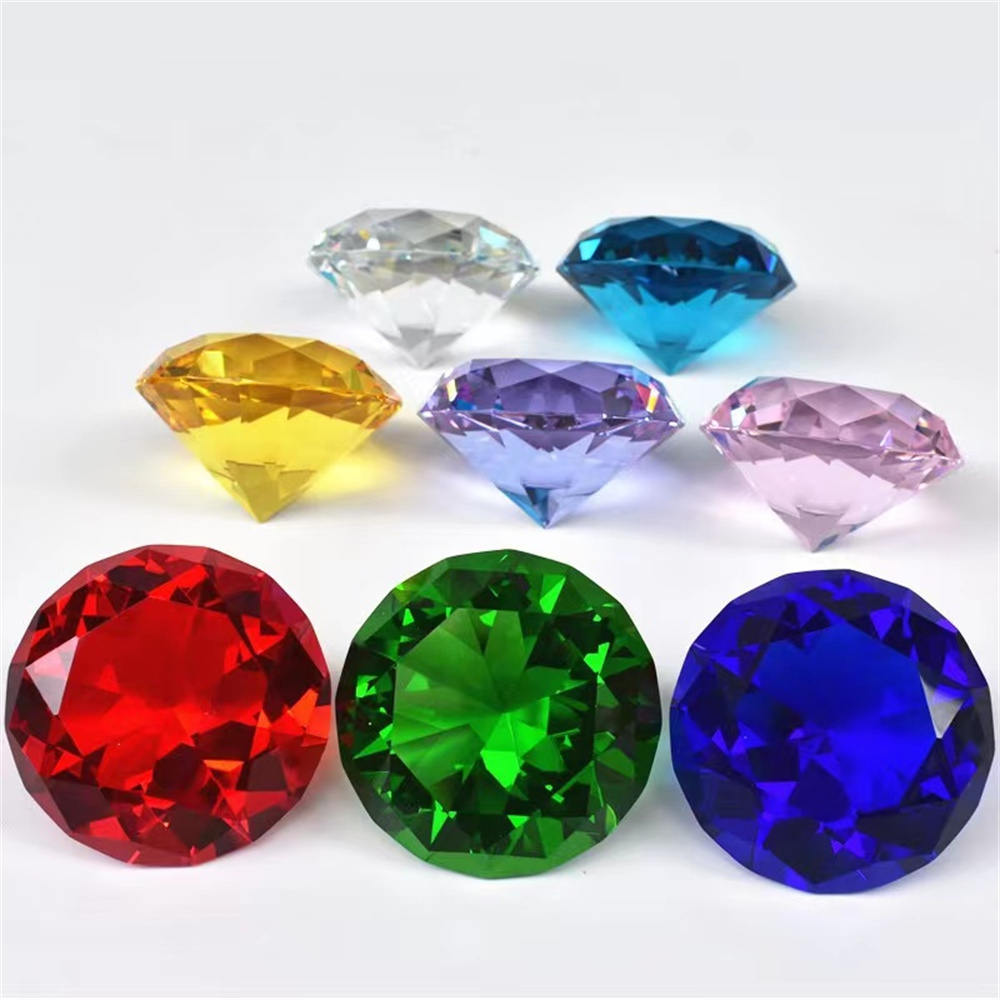 10 ألوان كريستال الماس على شكل - مراجعة Paper Weight Crystal وسعره