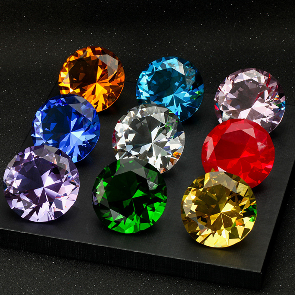 10 ألوان كريستال الماس على شكل - مراجعة Paper Weight Crystal وسعره