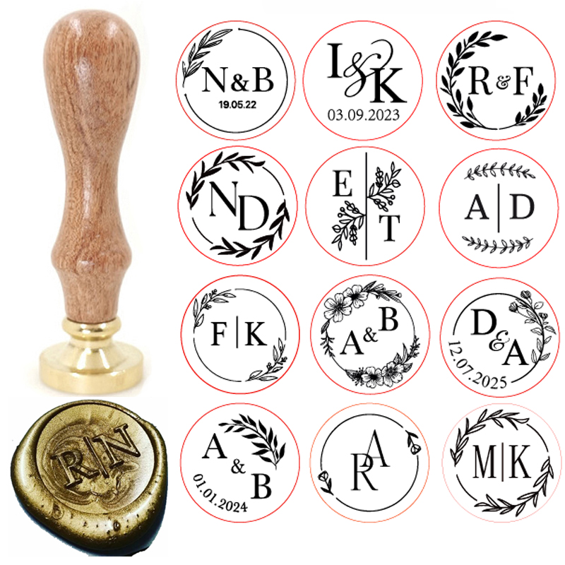ختم شمعي نحاسي مخصص مع زخرفة إ - مراجعة Wax Seal Stamp Set وسعره
